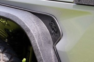 Jeep Unlimited Fenders - Rear - Fishbone Offroad - Elite Aluminum - Black textured - `18-`27